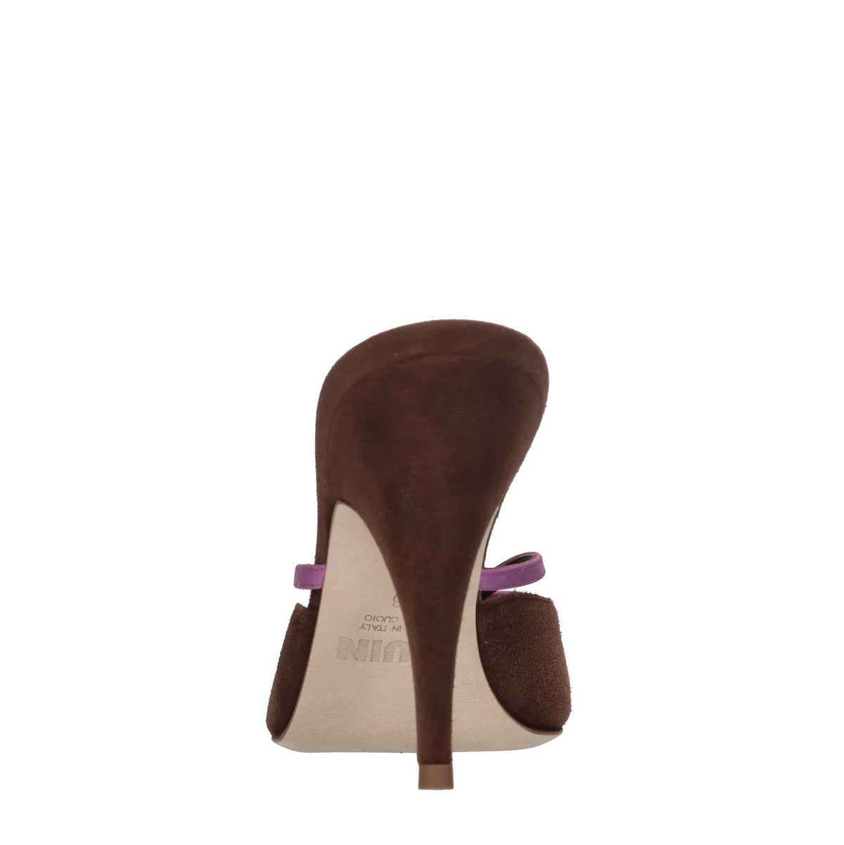 Mules Sally in camoscio e raso 