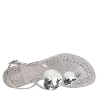 Sandali flat Jelly Glitter in PVC e Swarovski 