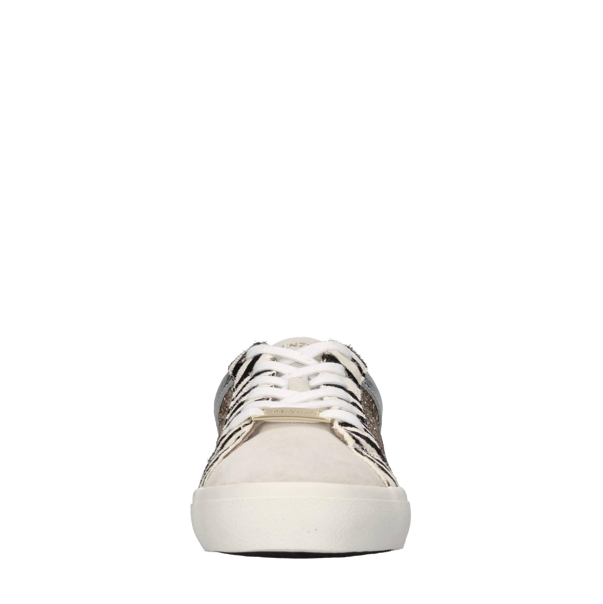 Sneakers in pelle cavallino e glitter 