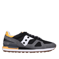 Sneakers in camoscio e tessuto 