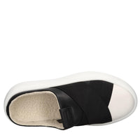 Mules in ecopelle e tessuto elasticizzato 
