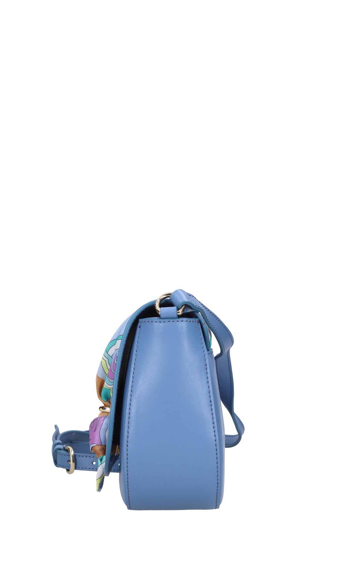 Borsa in pelle e tessuto 