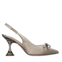 Décolléte slingback in raso 