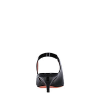 Décolleté slingback in pelle 