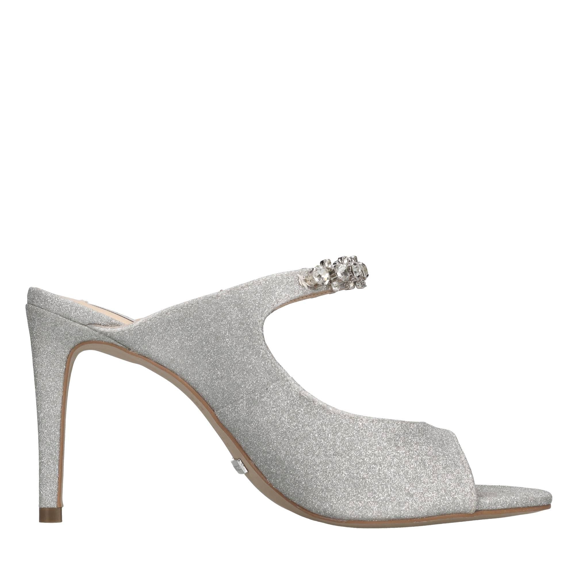 Mules in glitter e applicazioni 