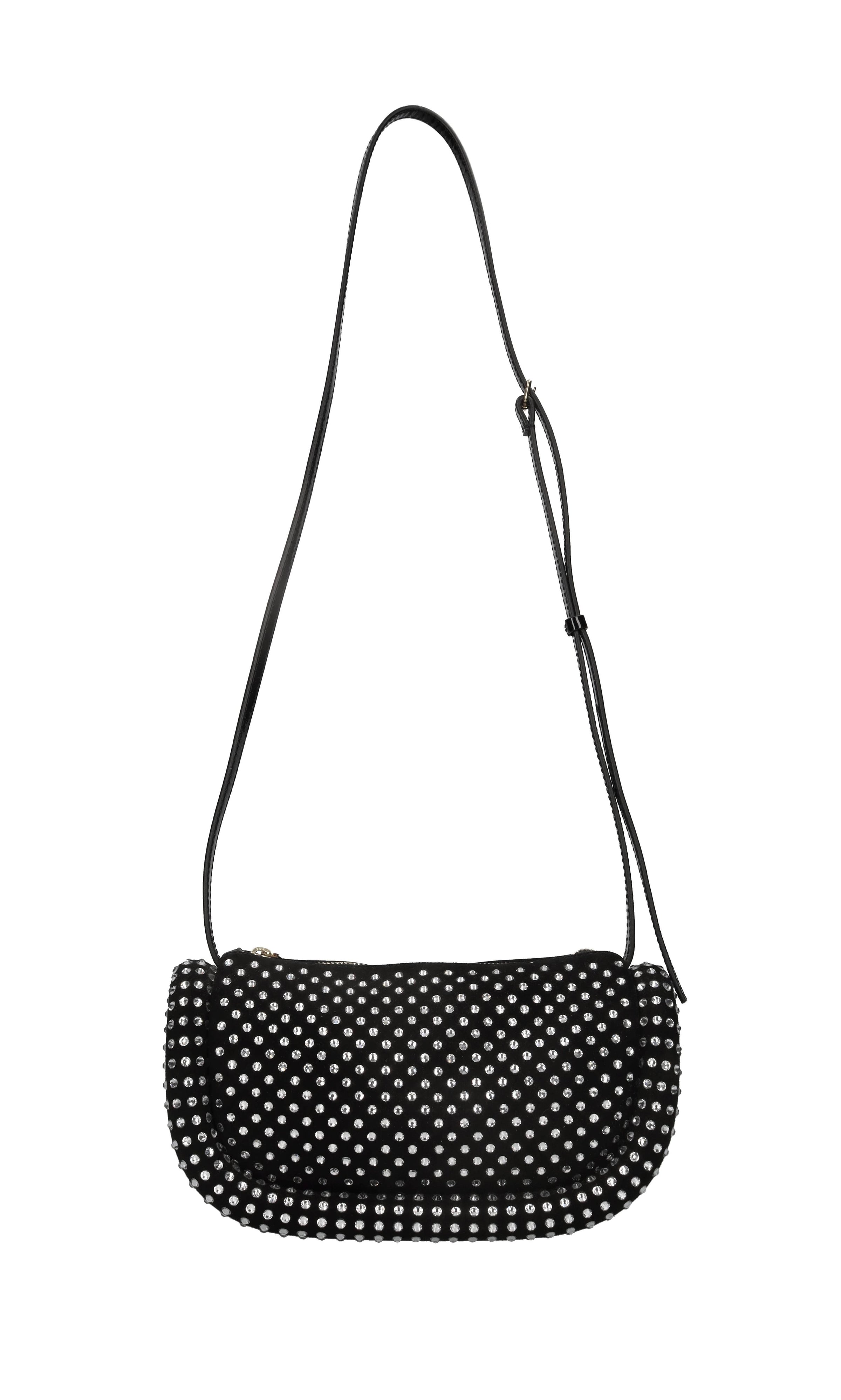 Borsa in pelle e strass 