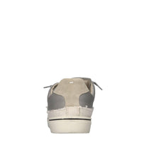 Sneakers in pelle e tessuto 