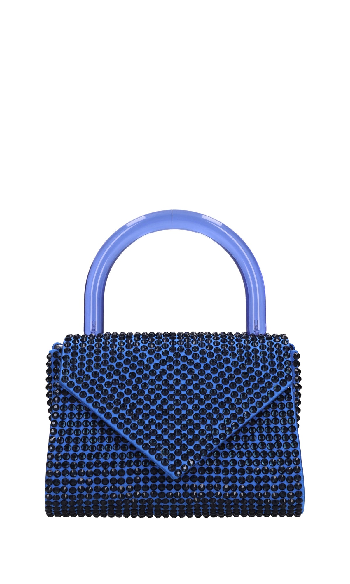 Borsa mini Cookie in raso e strass 
