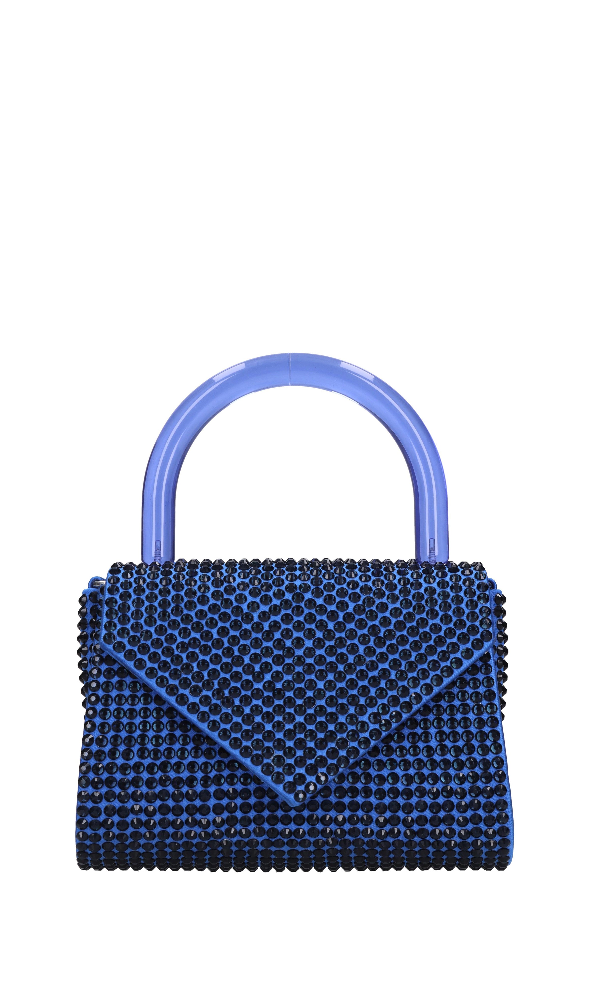 Borsa mini Cookie in raso e strass 