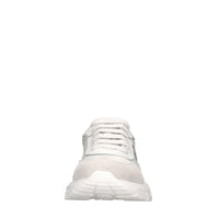 Sneakers in pelle e tessuto 