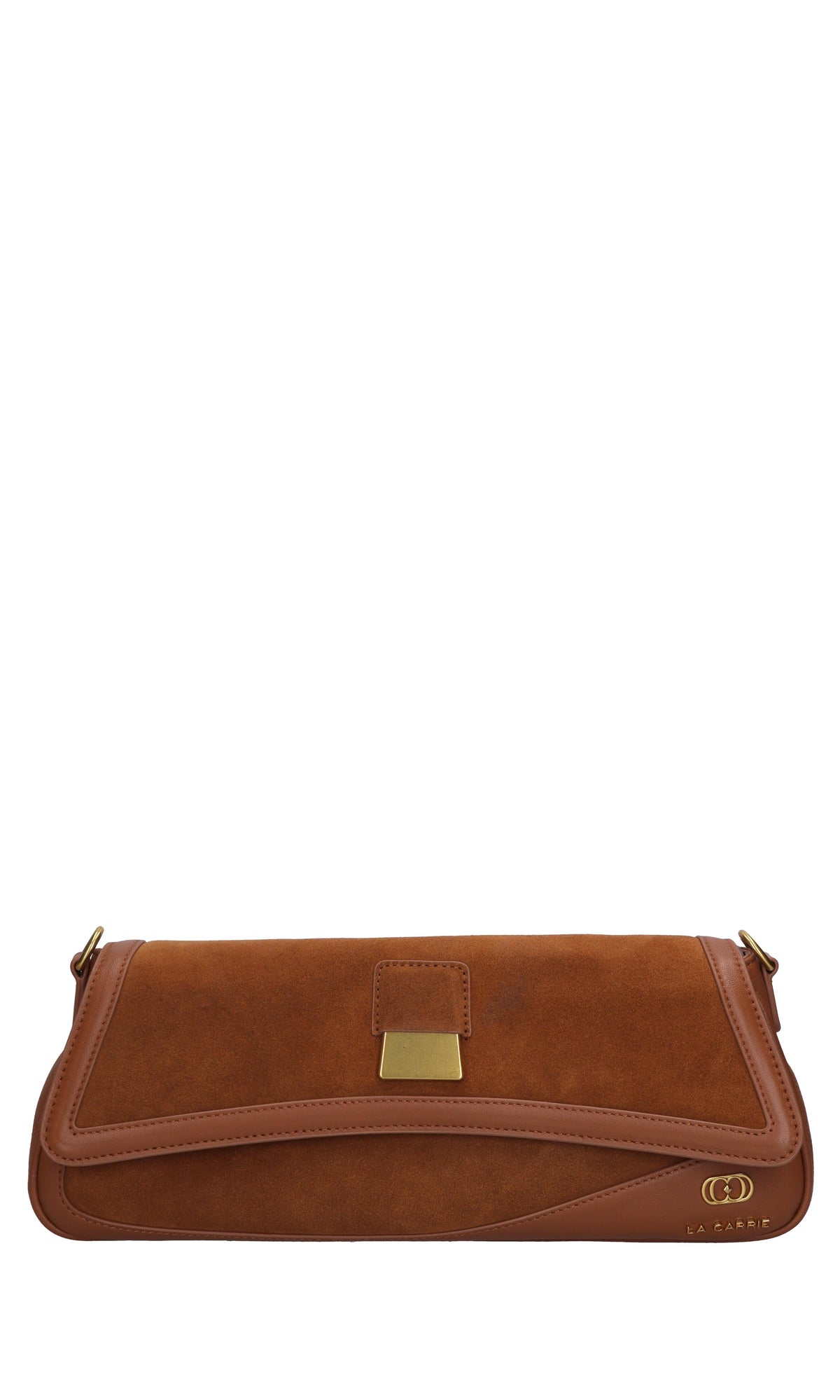 Borsa irregular in pelle e camoscio 
