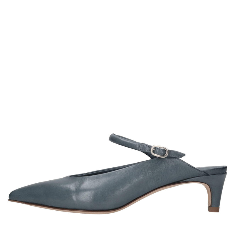Décolleté slingback in pelle 