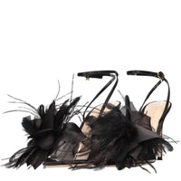 Sandali modello YNEZ in raso e plexi 