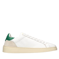 Sneakers in pelle e tessuto 