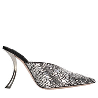 Mules Paris 105 in raso e strass 