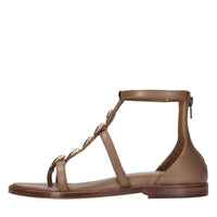 Sandali flat in pelle 