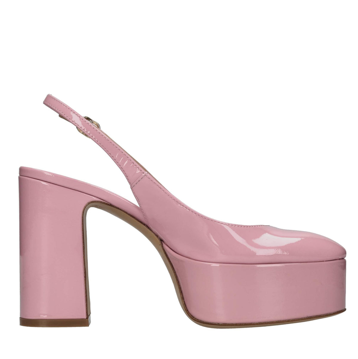 Décolleté slingback in pelle 