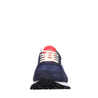 Sneakers in camoscio e tessuto 