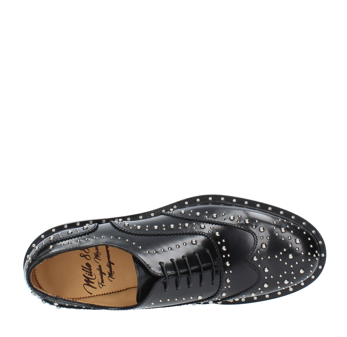 Stringate modello SIENA MILLE 885 in pelle e borchie 