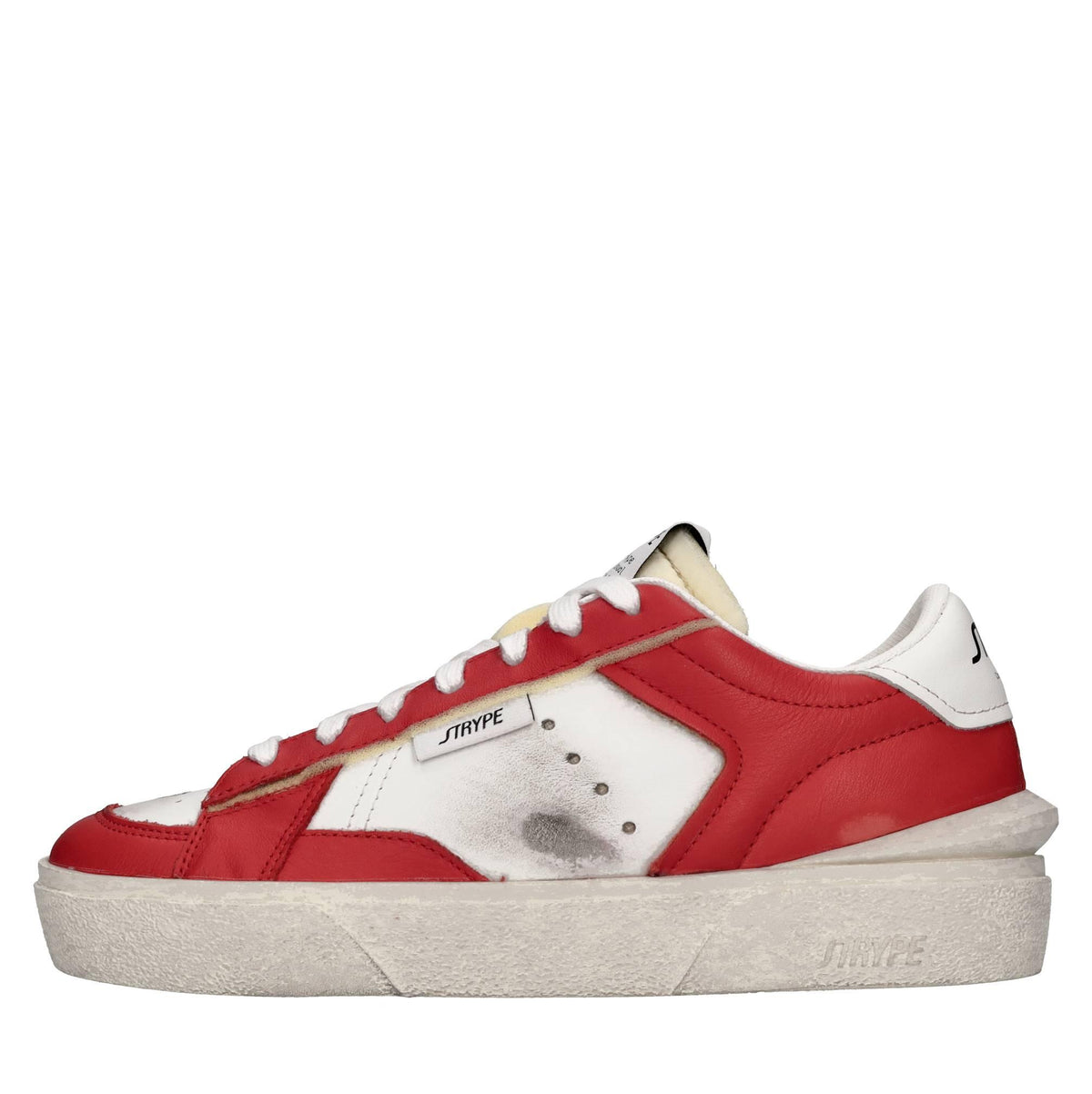 Sneakers in pelle e tessuto 