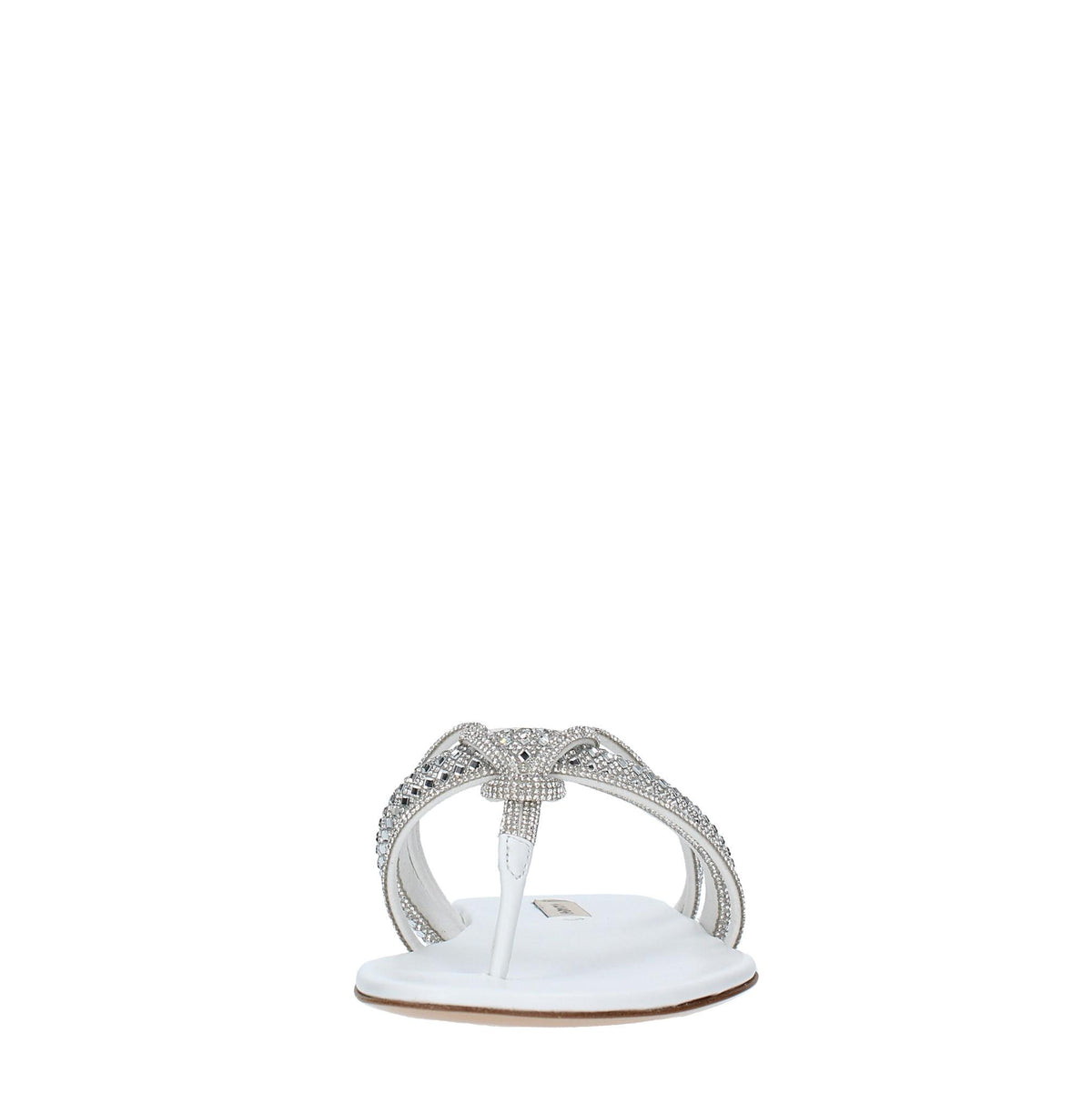 Sandali Flat infradito CASADEI modello STRATOSPHERE tessuto strass e pelle 