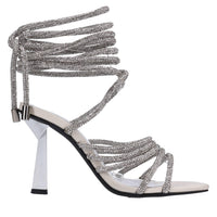 Sandali in pelle e strass 