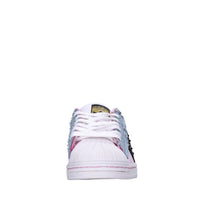 Sneakers in pelle e tessuto 
