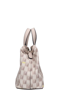 Borsa in ecopelle G Wave stampa geometrica 