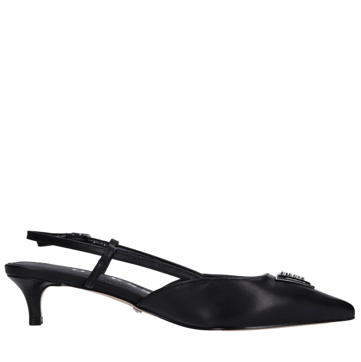 Décolleté slingback in pelle 