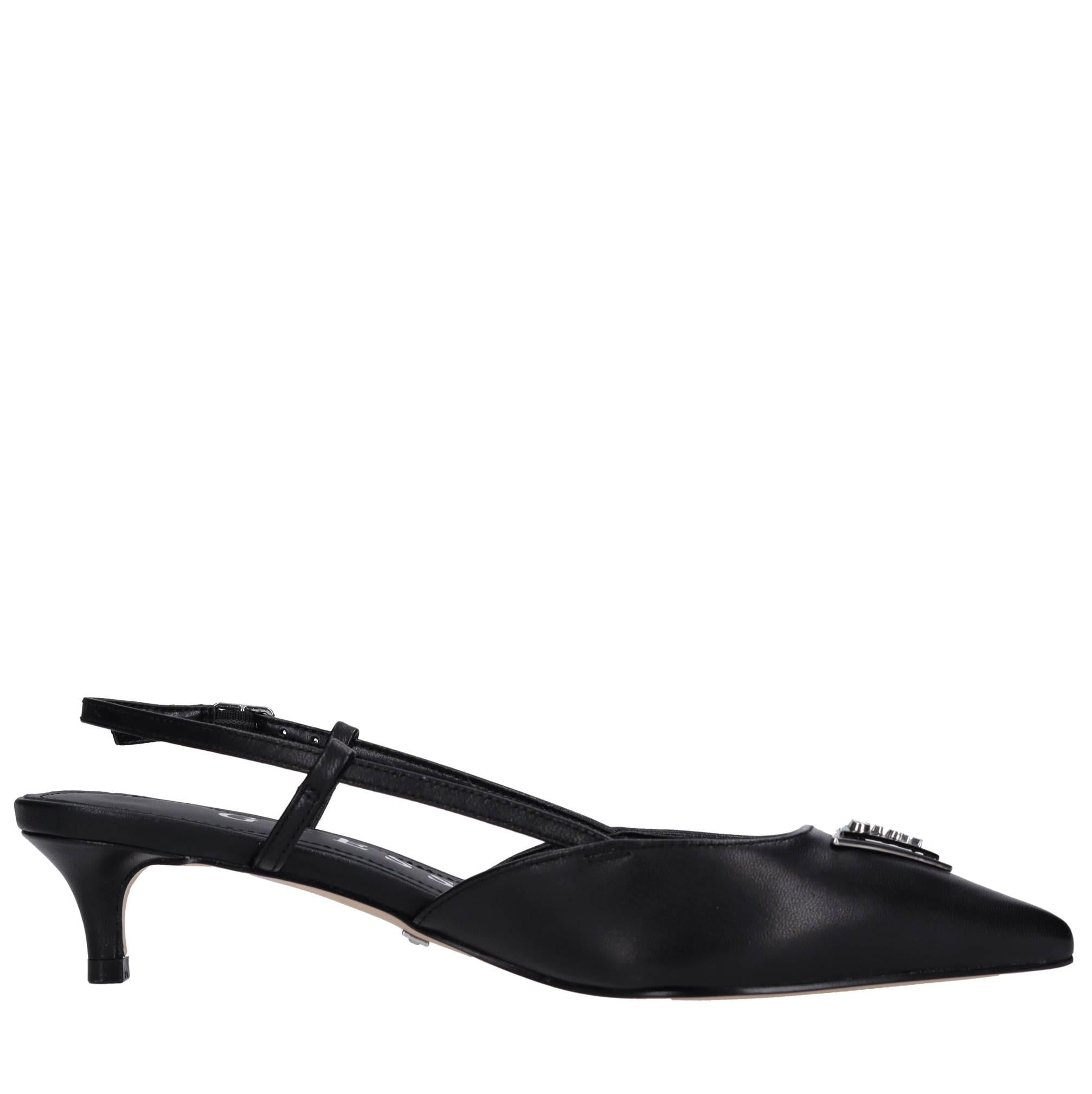 Décolleté slingback in pelle 