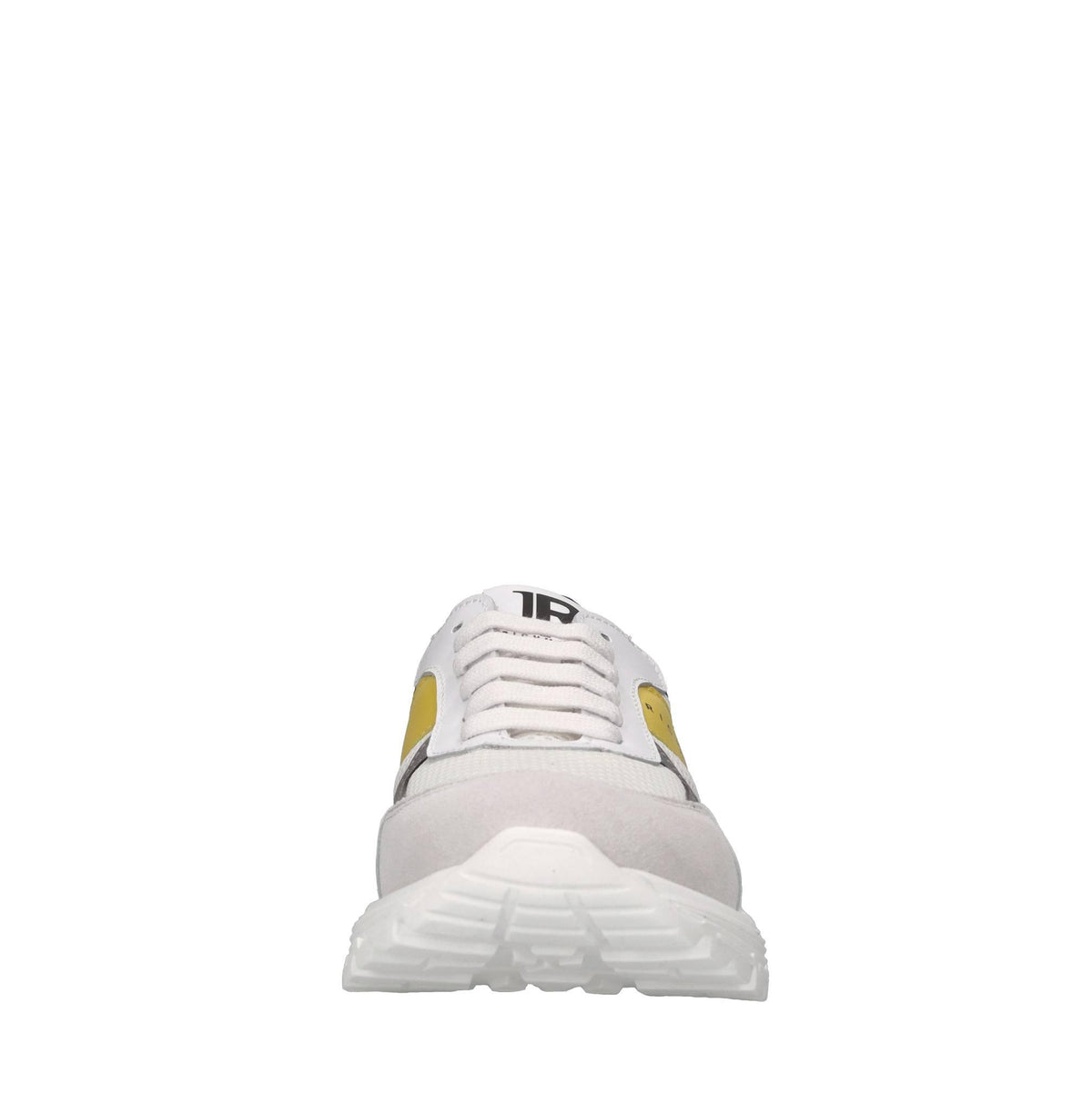 Sneakers in pelle e tessuto 