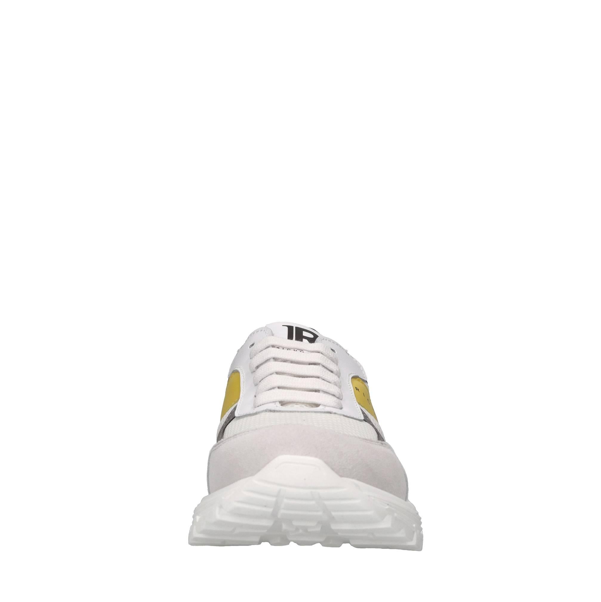 Sneakers in pelle e tessuto 