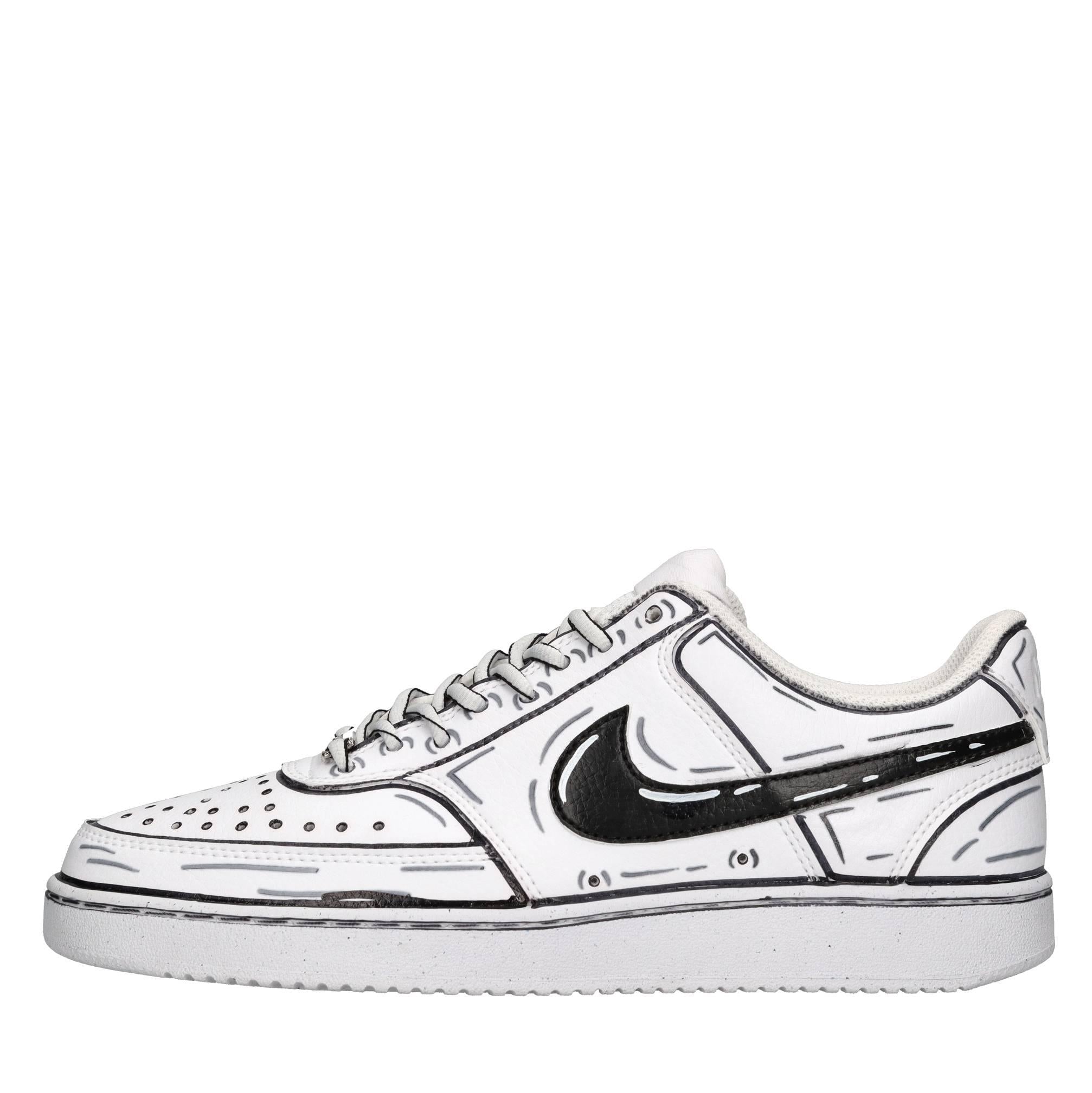 Sneakers in ecopelle e tessuto 
