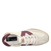 Sneakers in camoscio e tessuto 