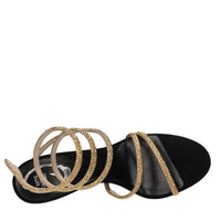 Sandali Margot in camoscio,raso e strass 
