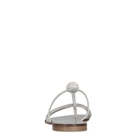 Flat in tessuto e strass 