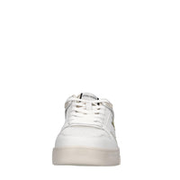Sneakers in pelle e tessuto 