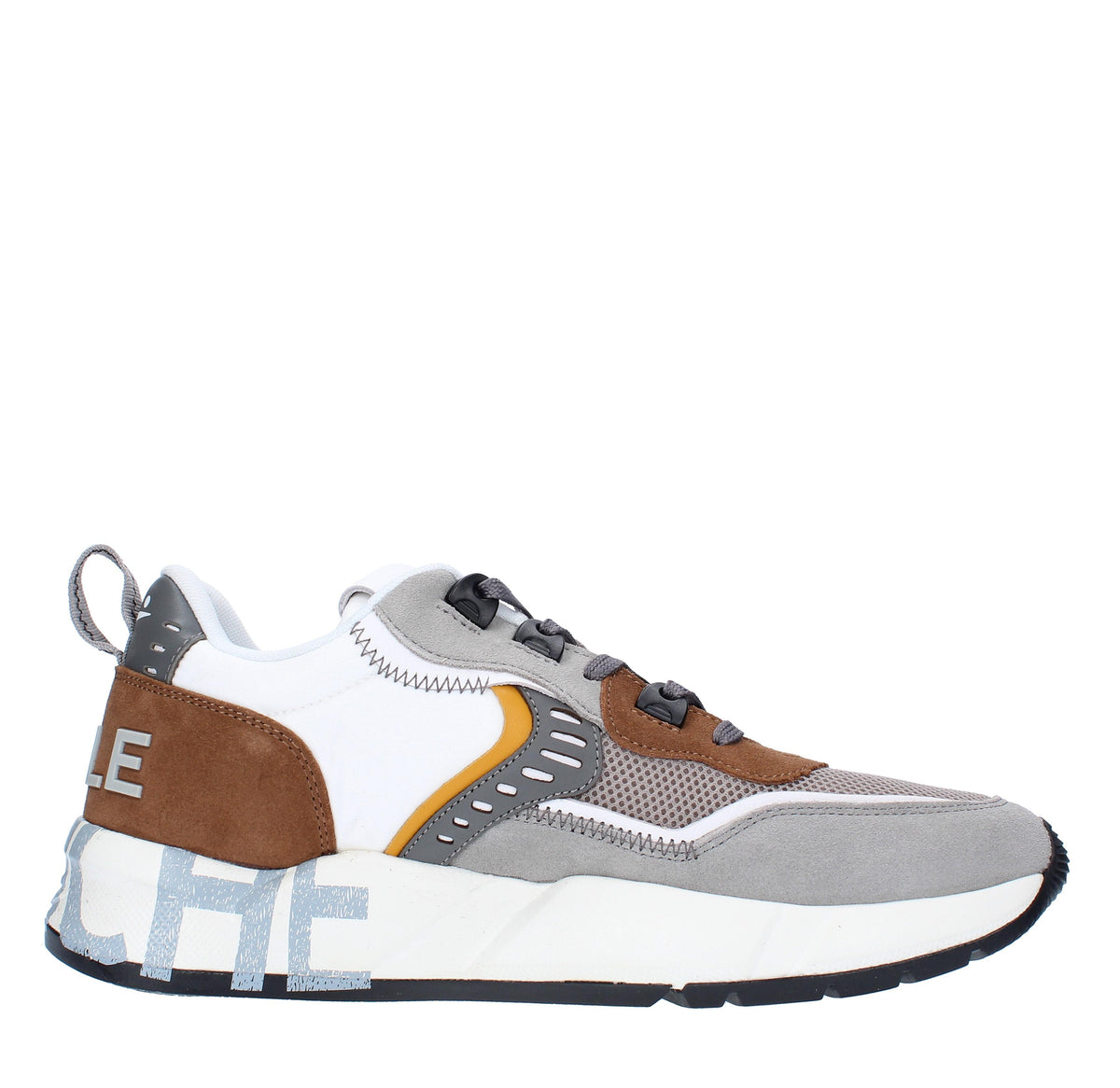 Sneakers in camoscio pelle e tessuto 