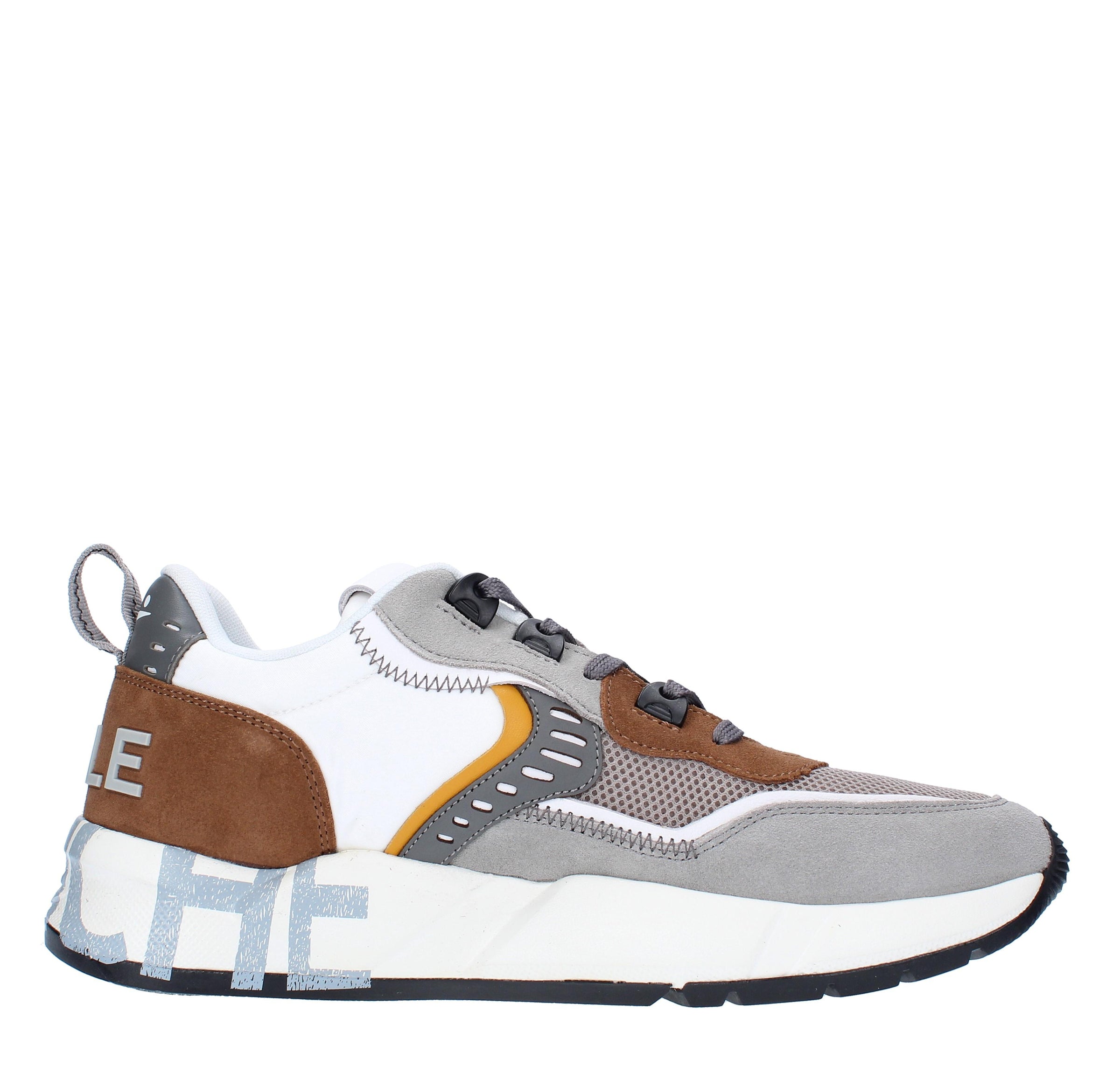 Sneakers in camoscio pelle e tessuto 