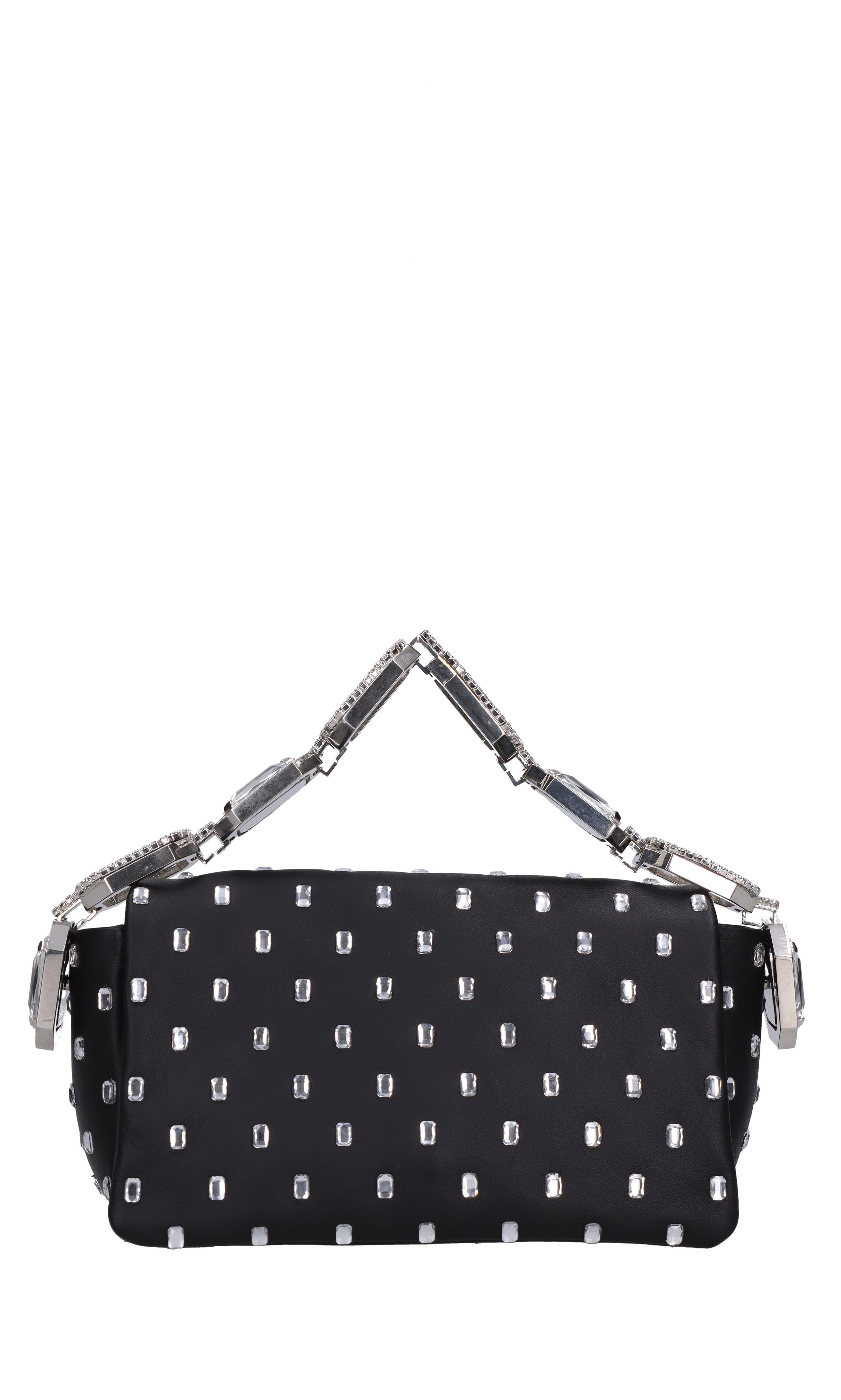 Borsa mini My Dream in pelle e strass 