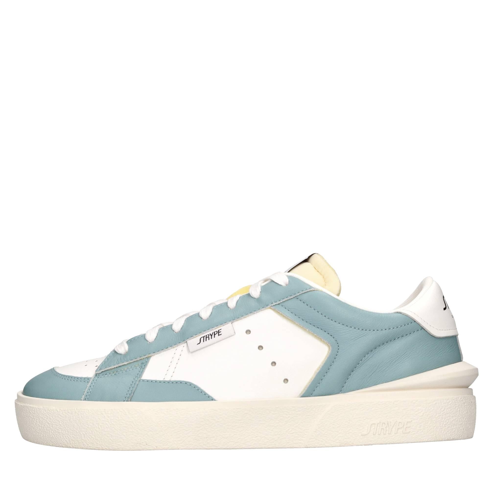 Sneakers in pelle e tessuto 