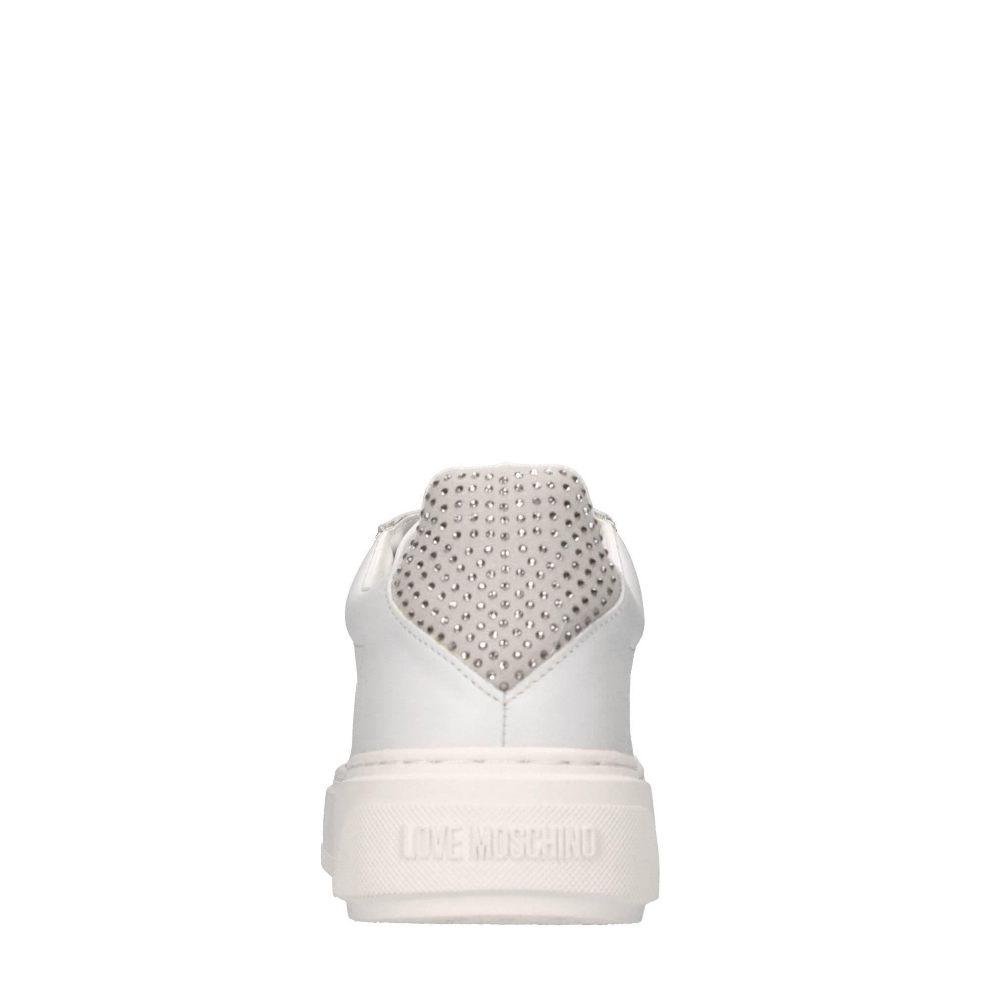Sneakers in pelle, ecopelle e strass 