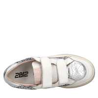 Sneakers in pelle e glitter 