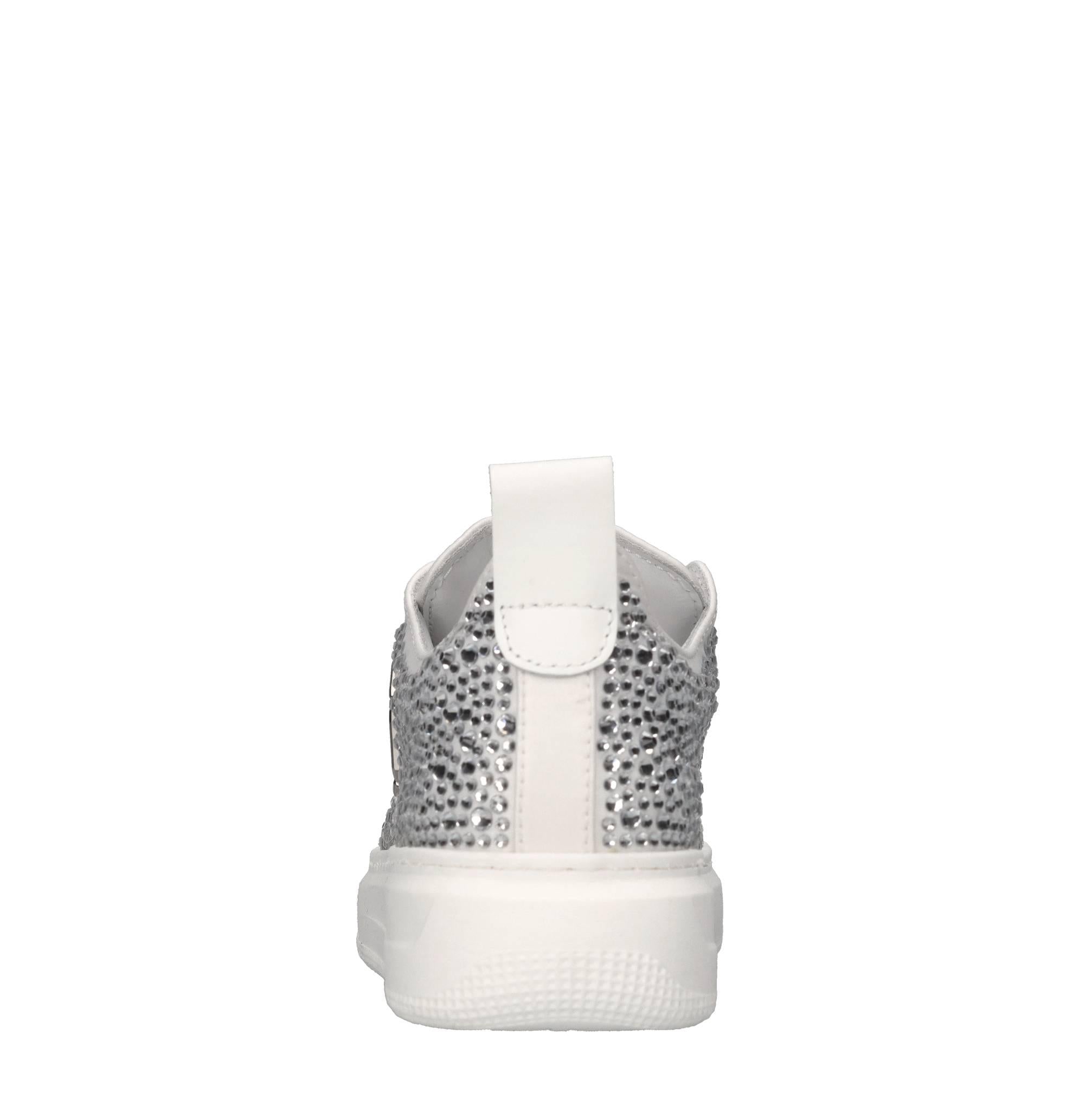 Sneakers in pelle e strass 