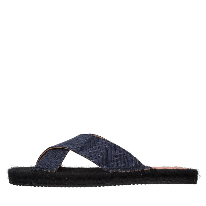 Mules in tessuto zig zag 
