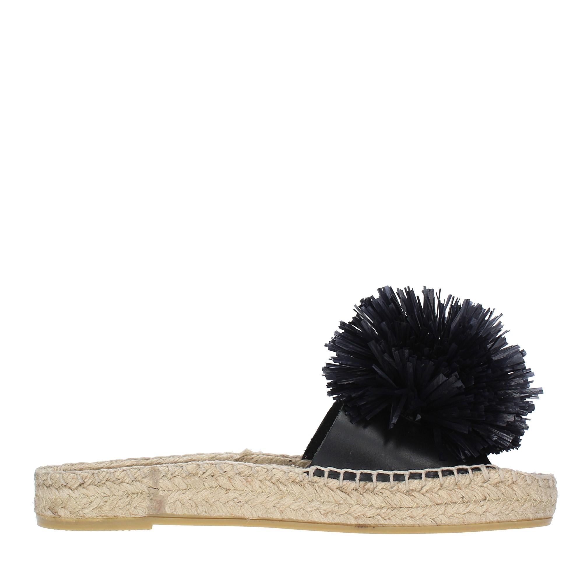 Mules modello FUJI in pelle e rafia 