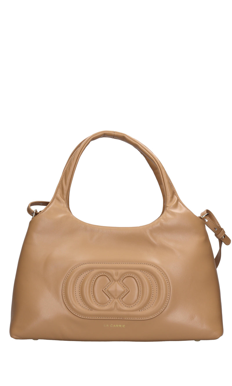 Borsa GIANT LOGO in pelle 