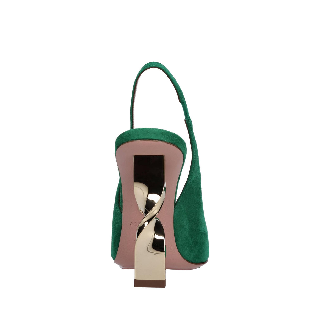 Décolleté slingback in camoscio 