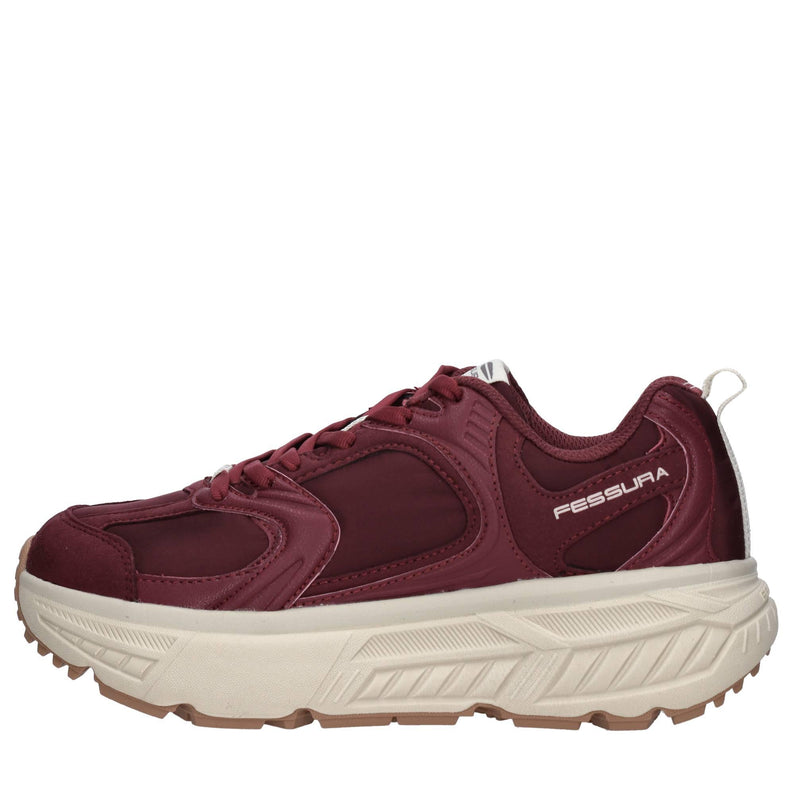 Sneakers in ecopelle e tessuto 