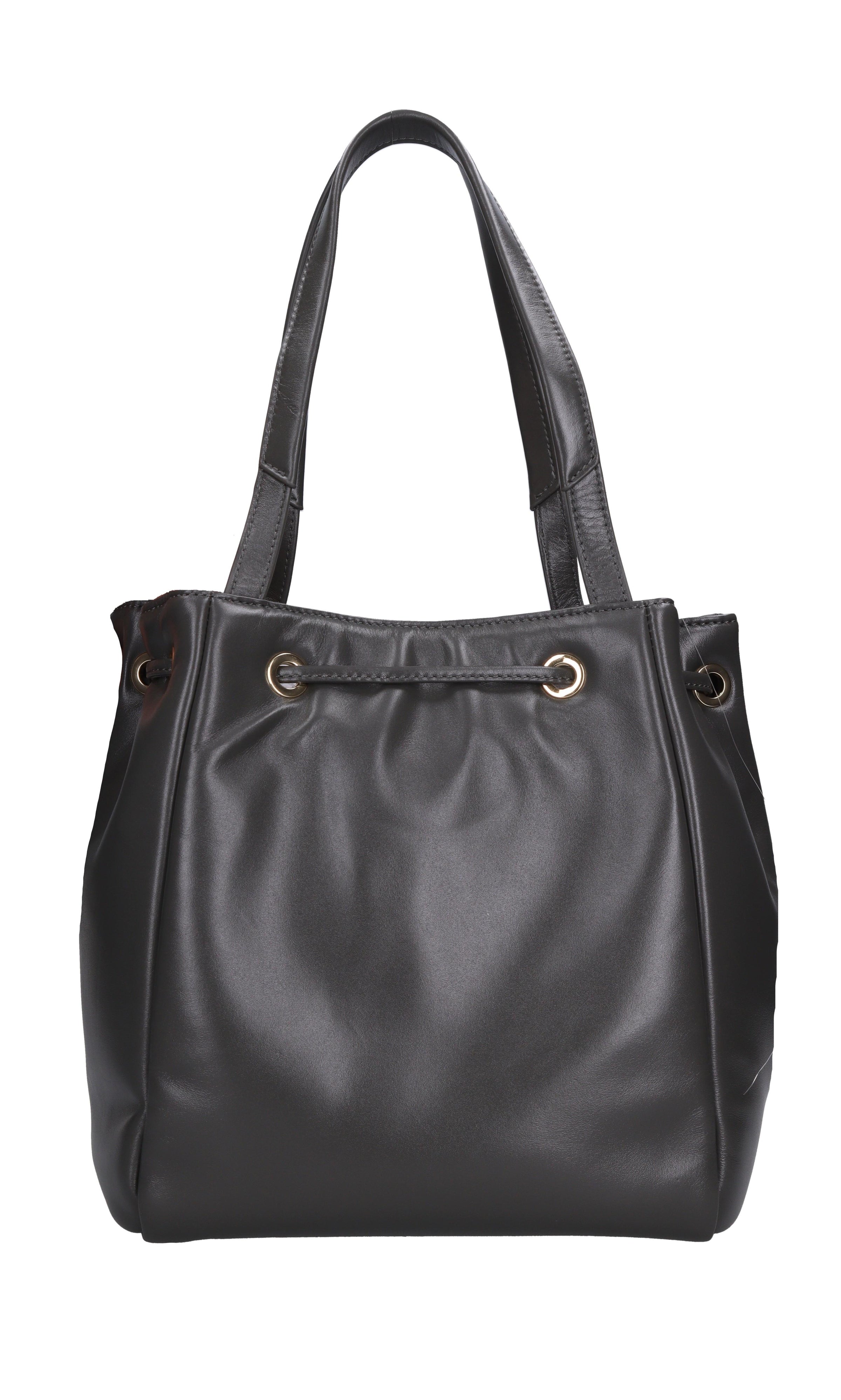 Borsa GIANT LOGO in pelle 